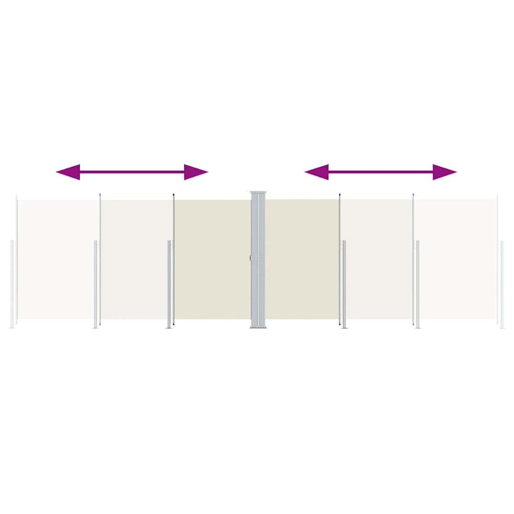 Toldo lateral retrátil 200x600 cm cor creme