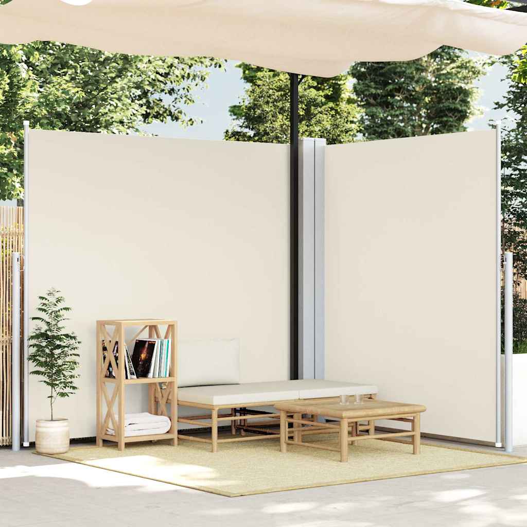 Toldo lateral retrátil 200x600 cm cor creme