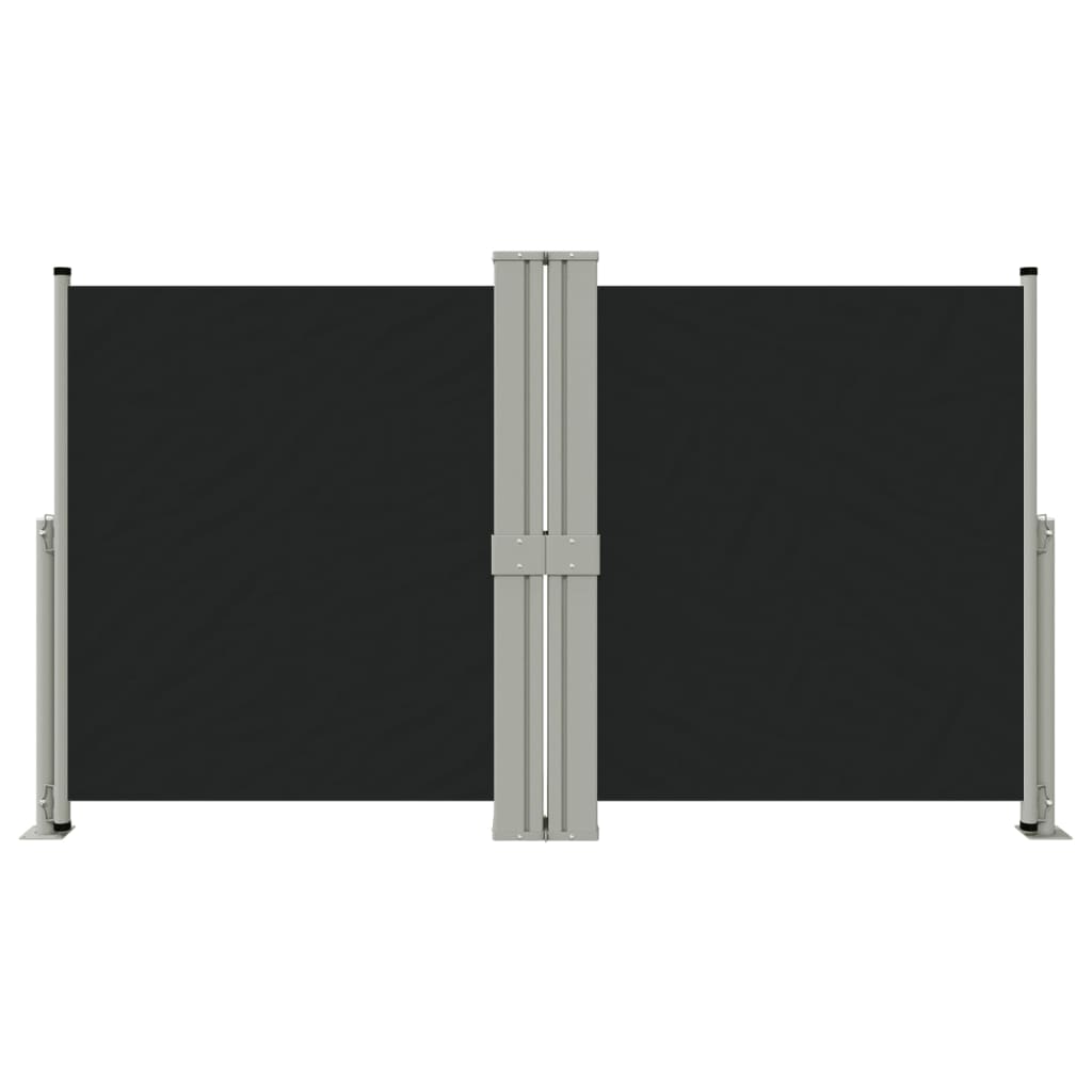 Toldo lateral retrátil 140x1200 cm preto