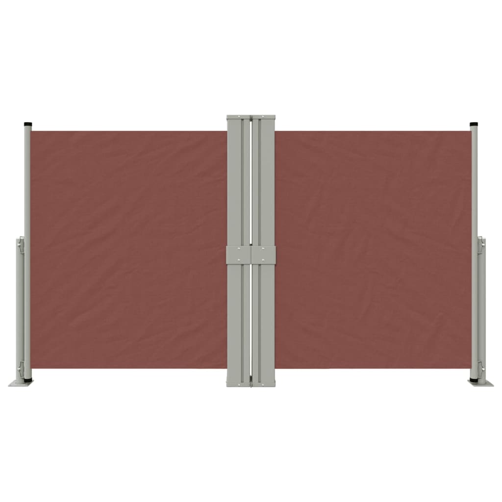 Toldo lateral retrátil 140x1200 cm castanho