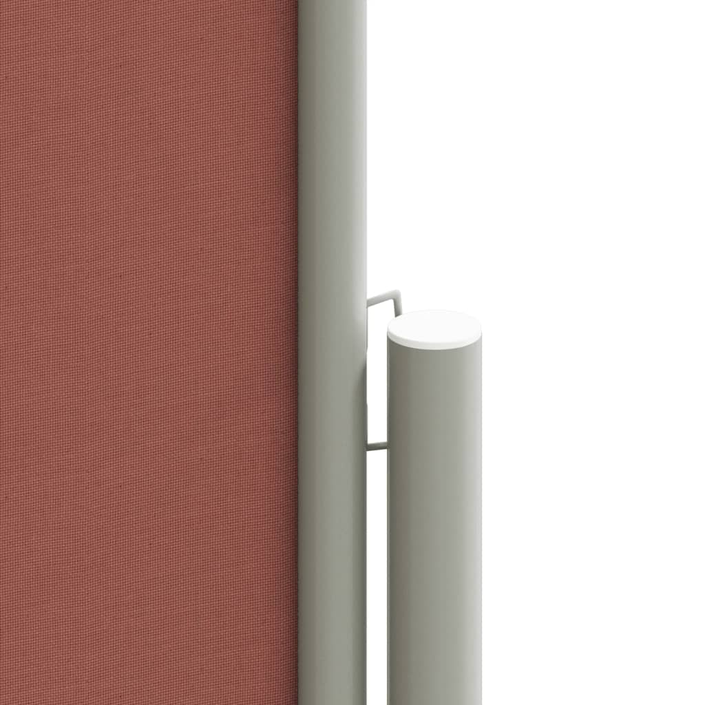 Toldo lateral retrátil 140x1200 cm castanho