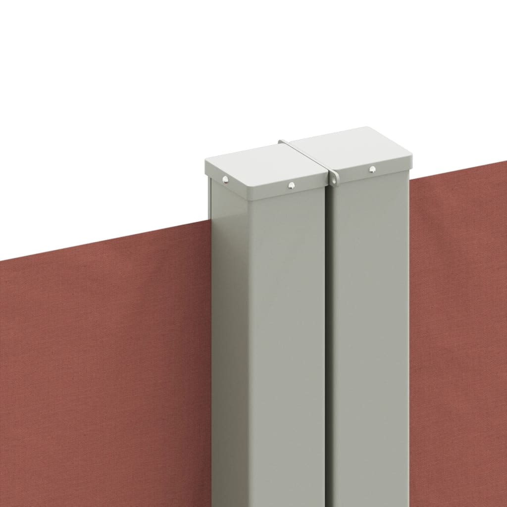 Toldo lateral retrátil 140x1200 cm castanho