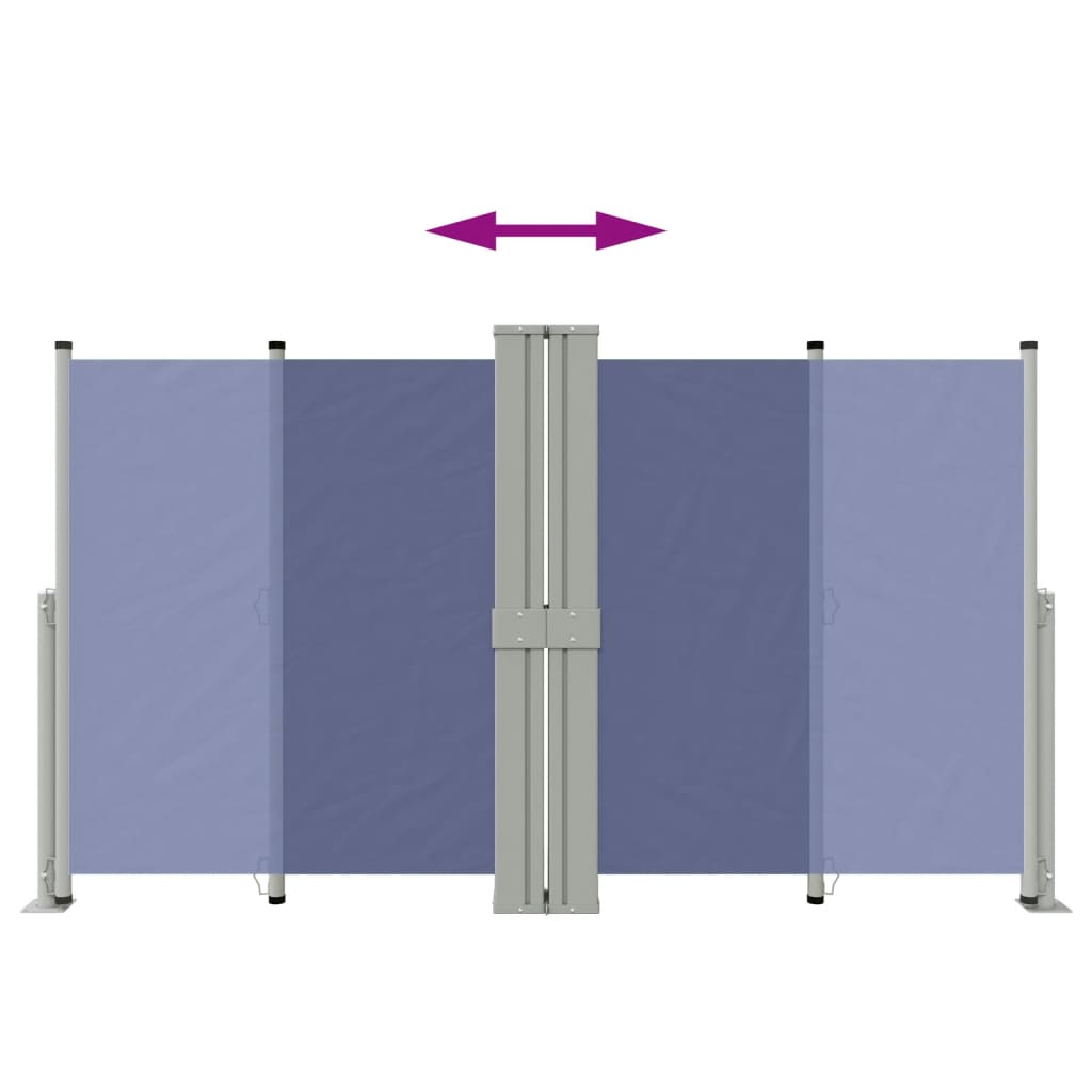 Toldo lateral retrátil 140x1200 cm azul