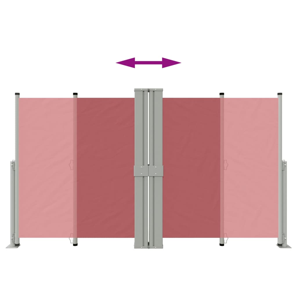 Toldo lateral retrátil 140x1200 cm vermelho