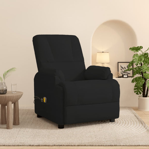 Poltrona de massagens elevatória camurça artificial preto