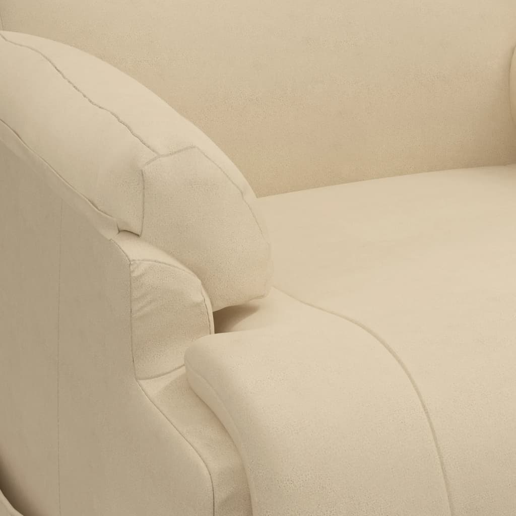 Poltrona de massagens elevatória camurça artificial cor creme
