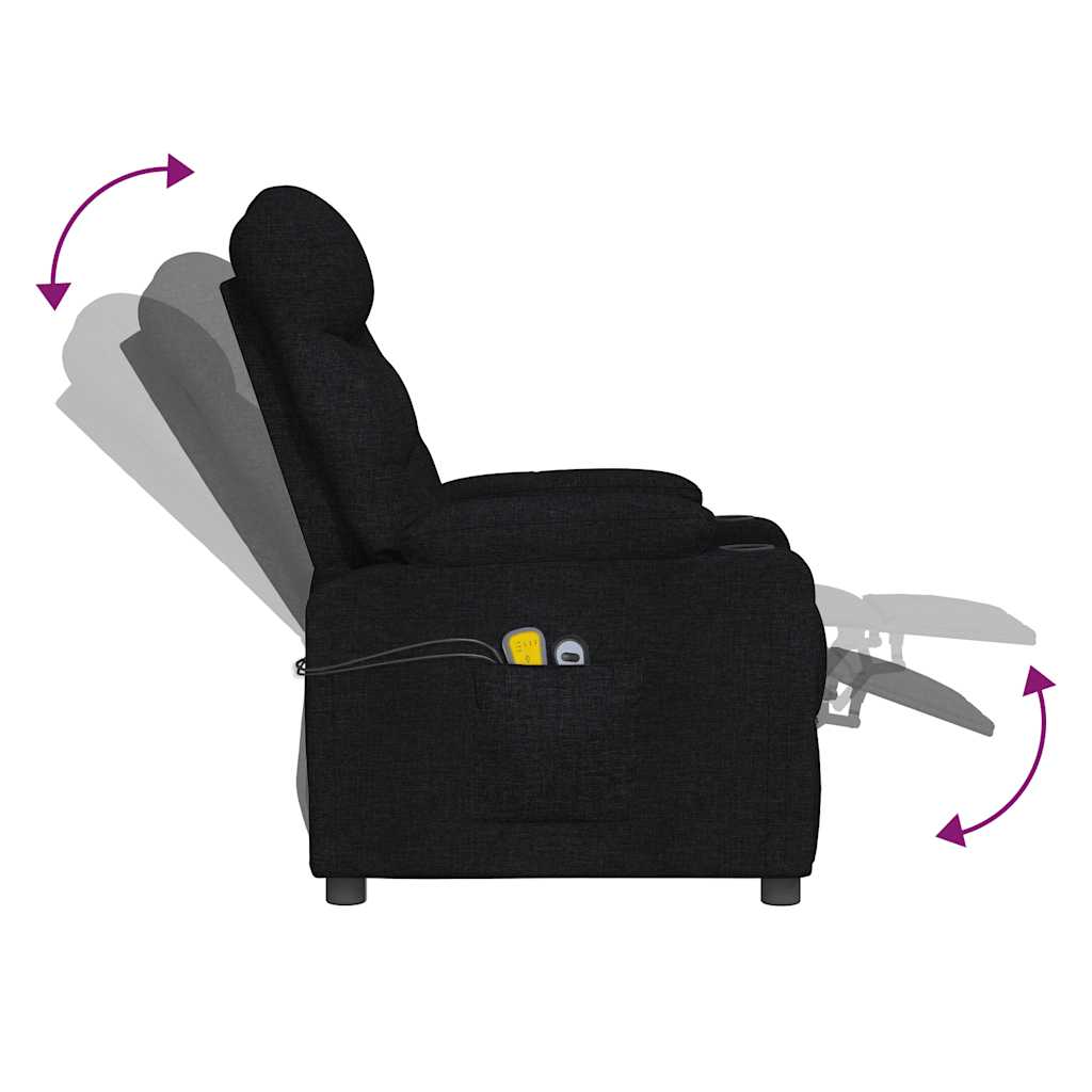 Poltrona de massagens elevatória tecido preto