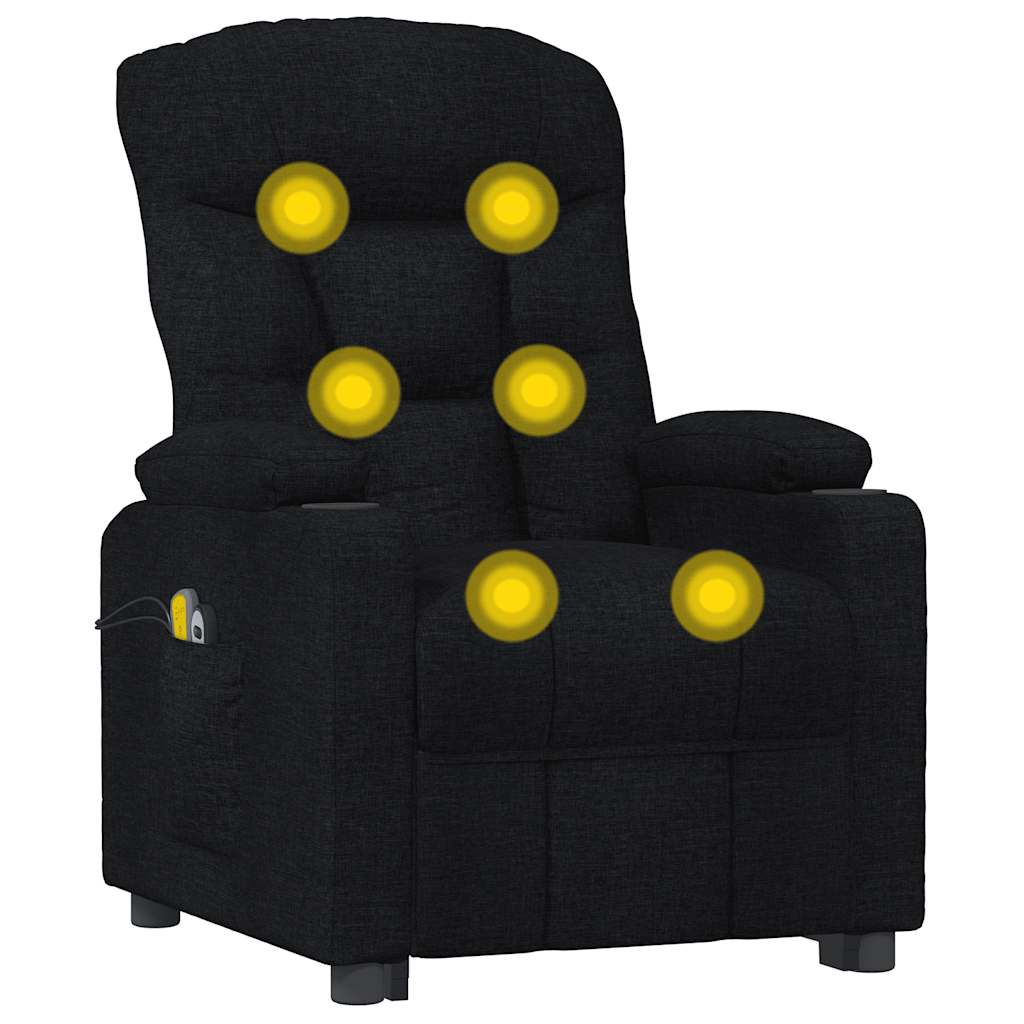 Poltrona de massagens elevatória tecido preto