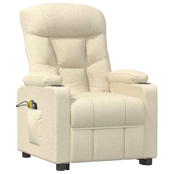 Poltrona de massagens tecido cor creme