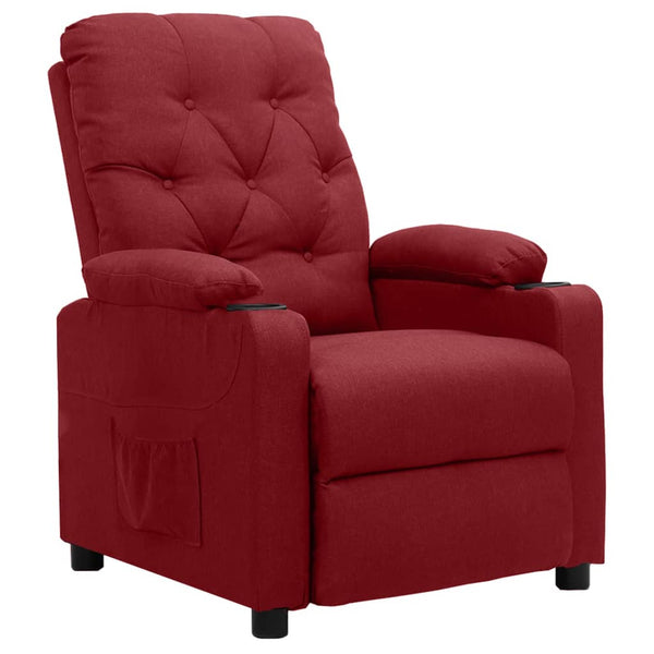 Poltrona elevatória tecido vermelho tinto