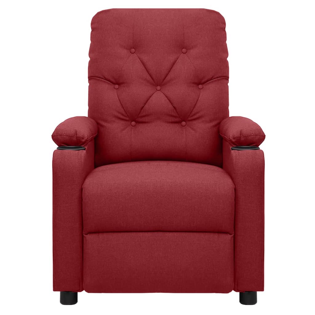 Poltrona elevatória tecido vermelho tinto
