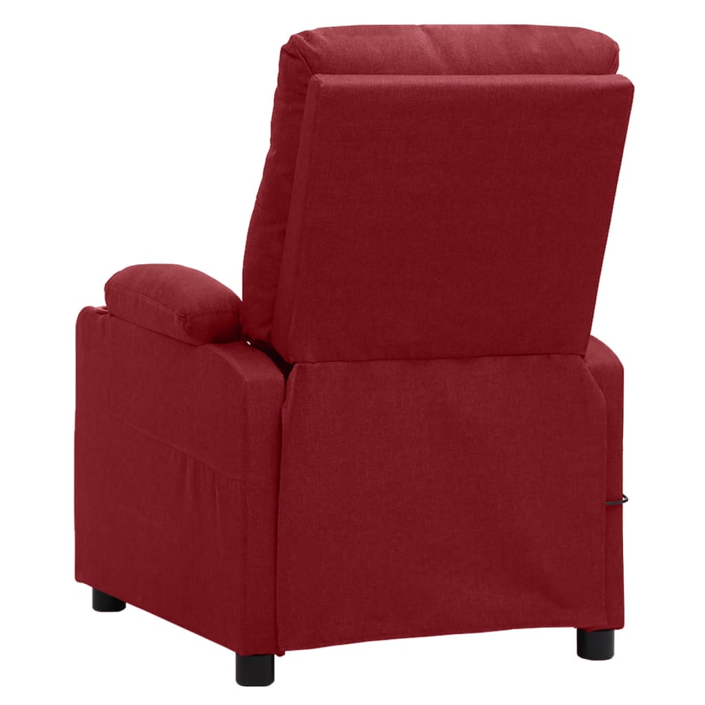 Poltrona elevatória tecido vermelho tinto