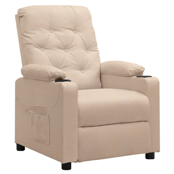 Poltrona elevatória tecido cor creme