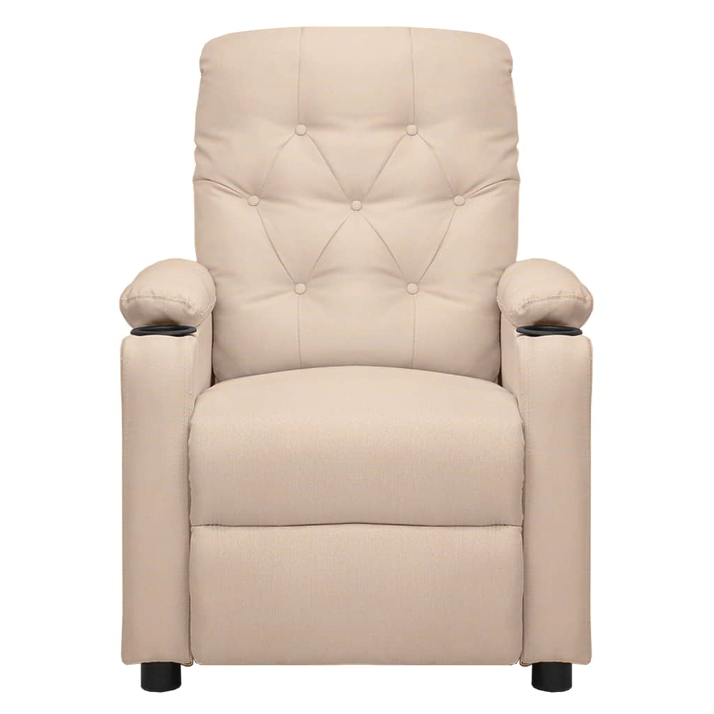 Poltrona elevatória tecido cor creme