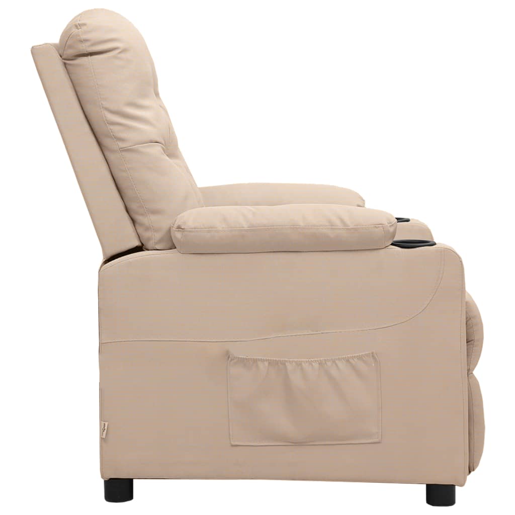 Poltrona elevatória tecido cor creme