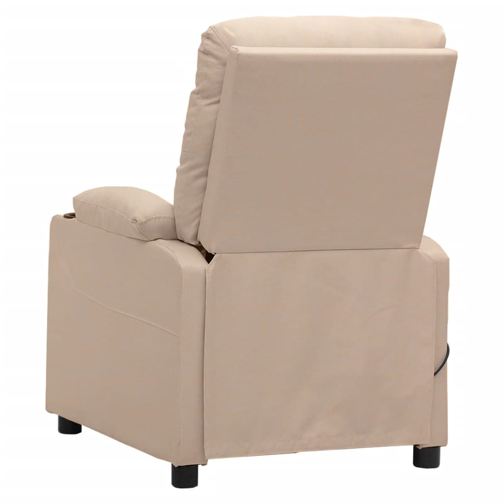 Poltrona elevatória tecido cor creme