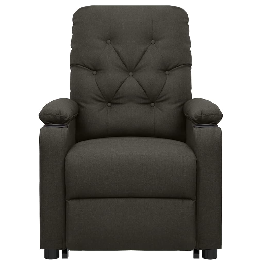 Poltrona de massagens tecido cinzento-acastanhado