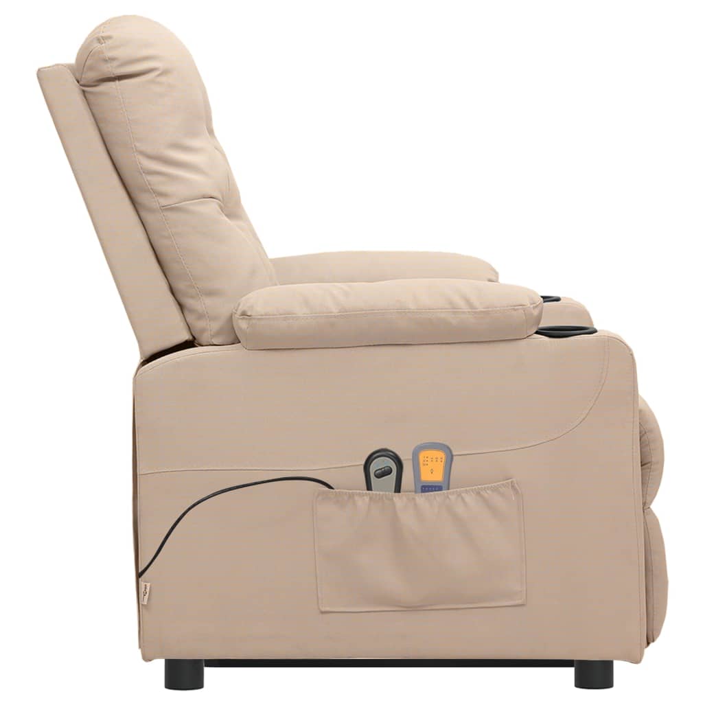 Poltrona de massagens tecido cor creme
