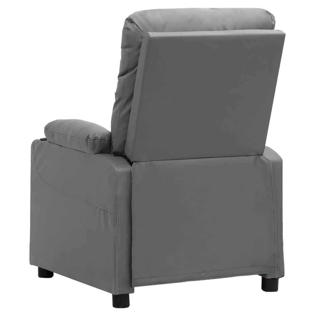 Poltrona elevatória couro artificial cinzento
