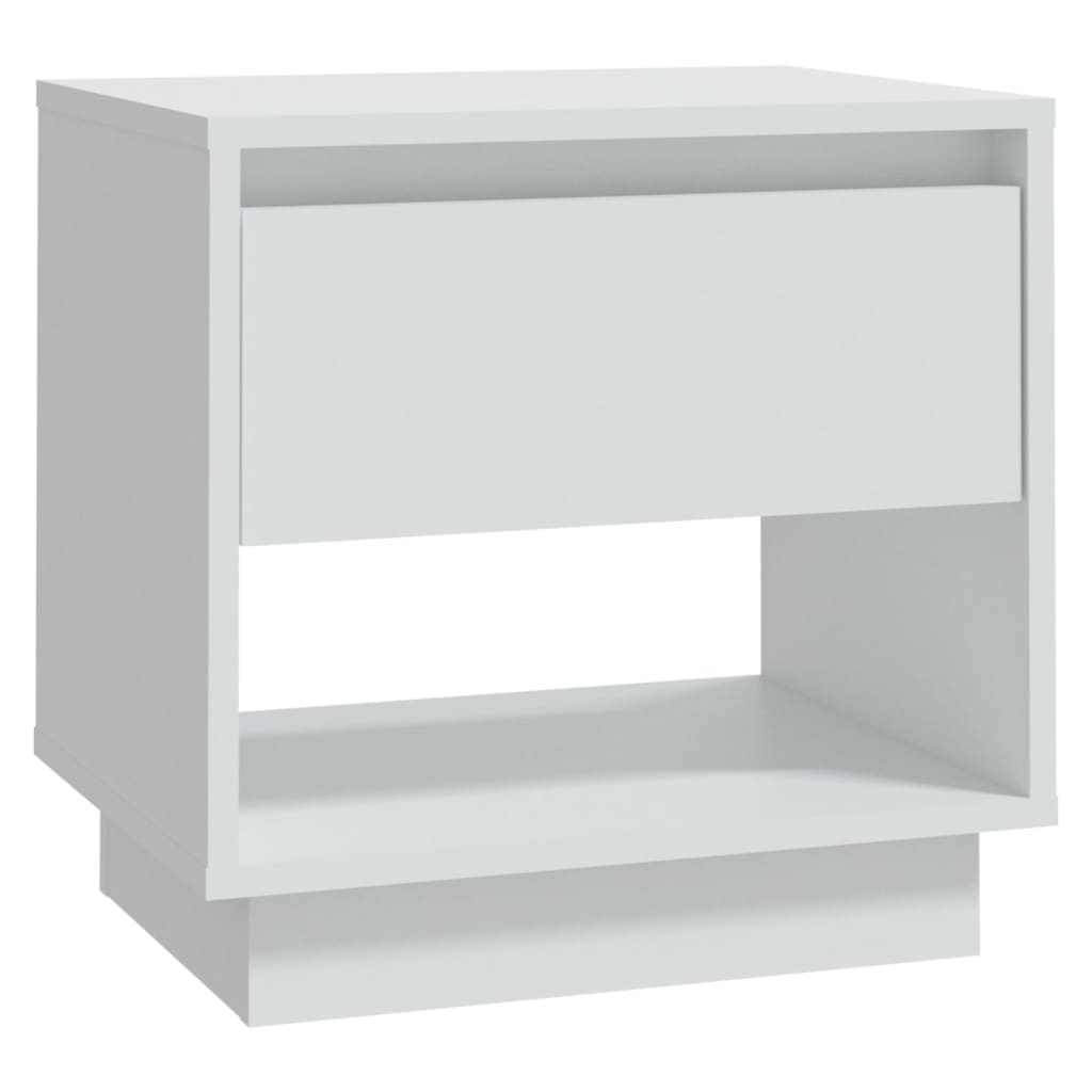 Mesas de cabeceira 2 pcs 45x34x44 cm contraplacado branco
