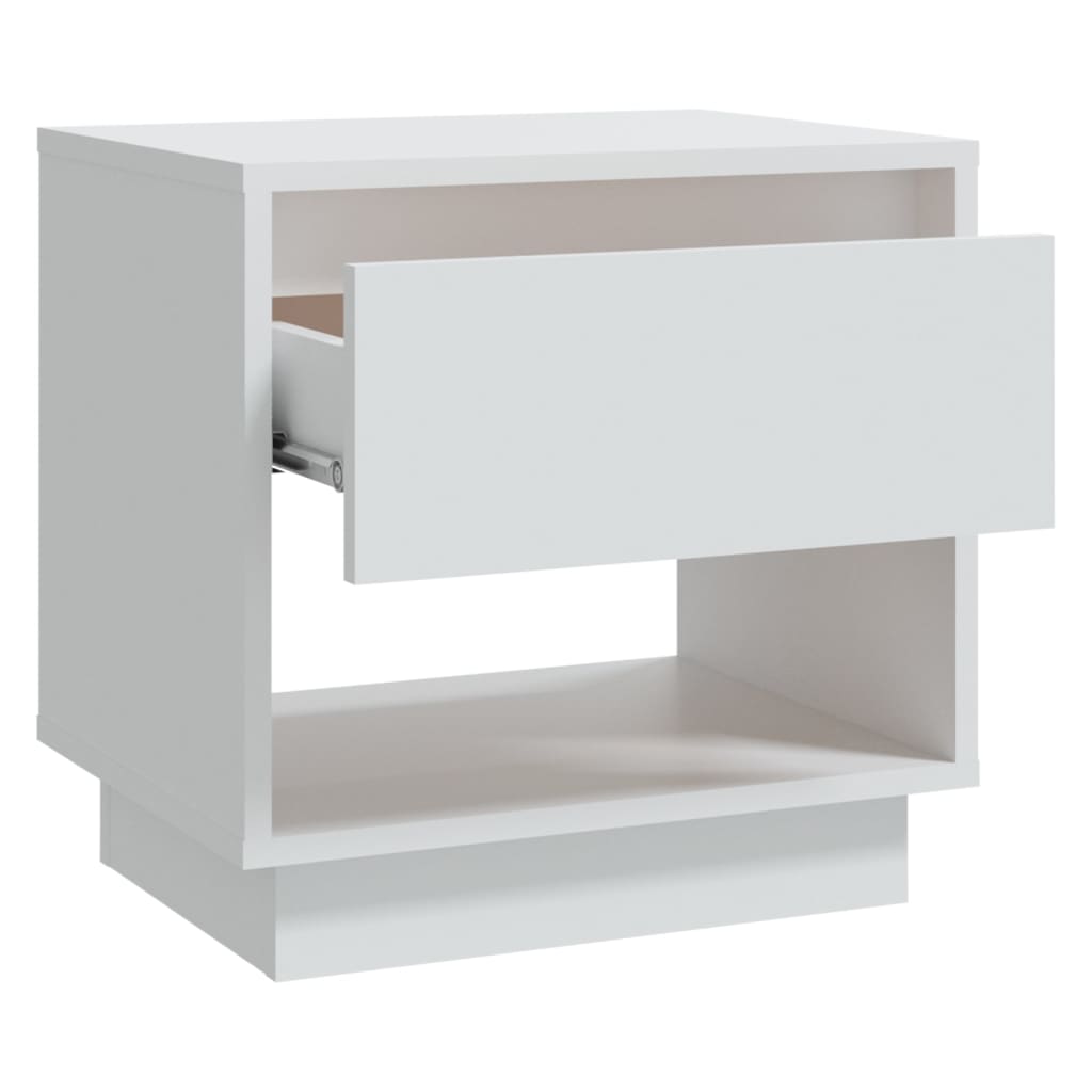 Mesas de cabeceira 2 pcs 45x34x44 cm contraplacado branco