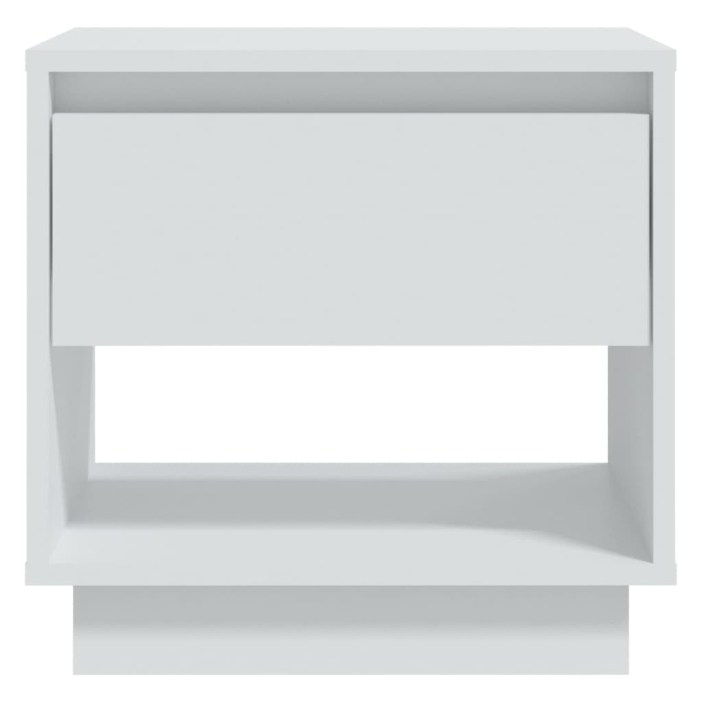 Mesas de cabeceira 2 pcs 45x34x44 cm contraplacado branco