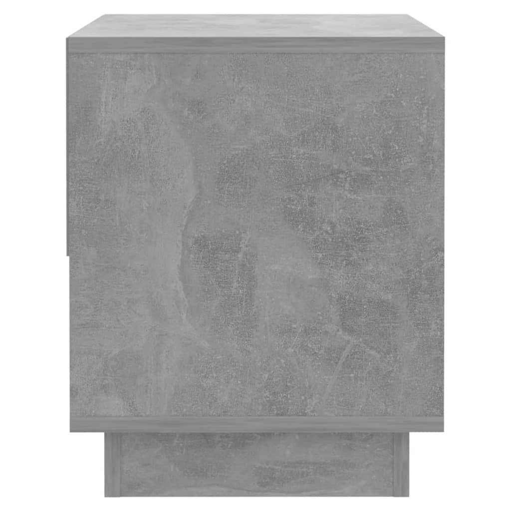 Mesa de cabeceira 45x34x44cm derivados madeira cinzento cimento