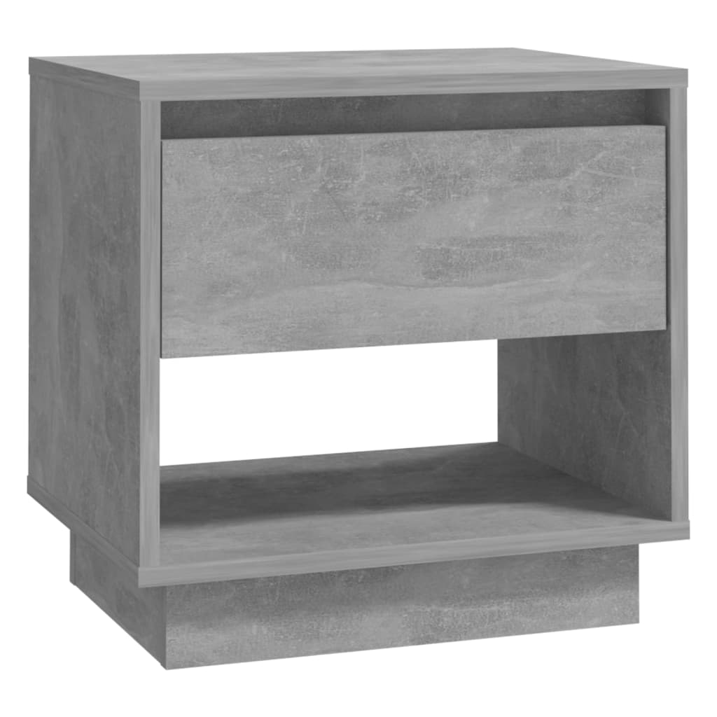 Mesas cabeceira 2pcs 45x34x44cm derivados madeira cinza-cimento