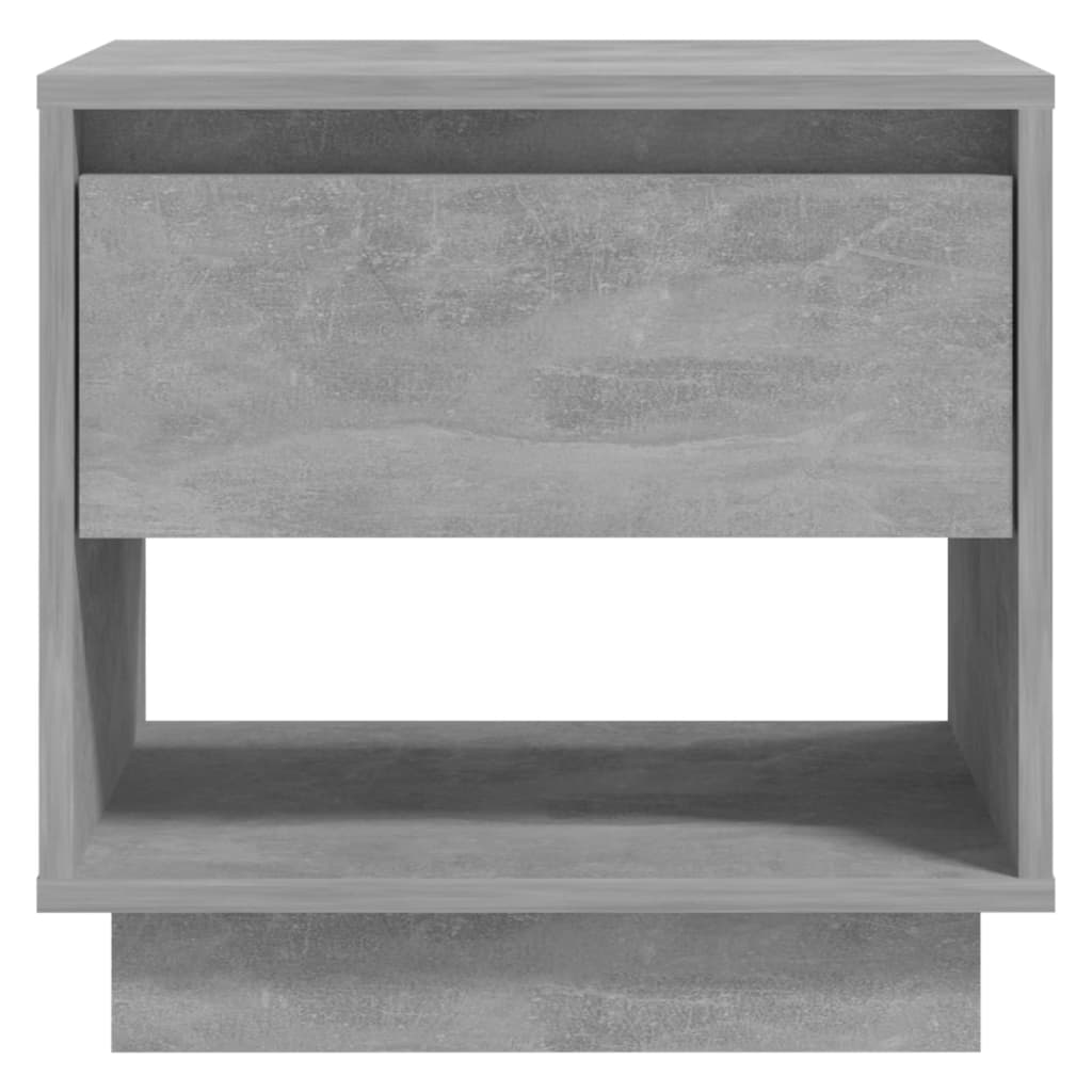 Mesas cabeceira 2pcs 45x34x44cm derivados madeira cinza-cimento