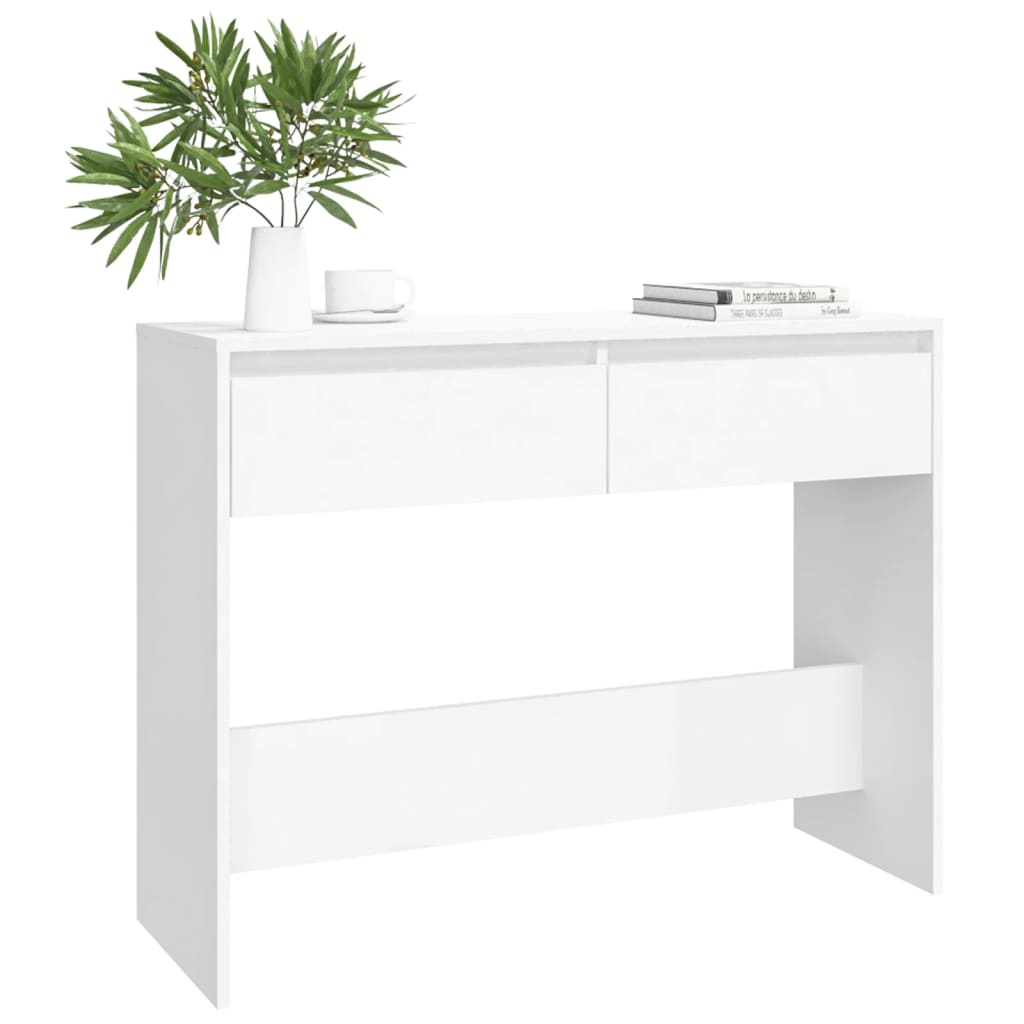 Mesa consola 100x35x76,5 cm derivados de madeira branco