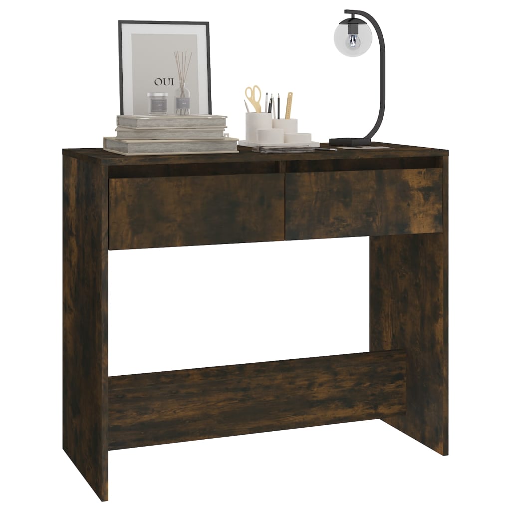 Mesa consola 89x41x76,5 cm derivados de madeira carvalho fumado