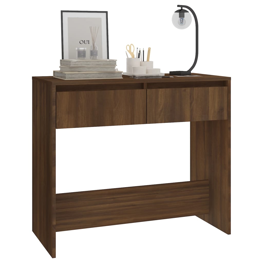 Mesa consola derivados de madeira carvalho castanho