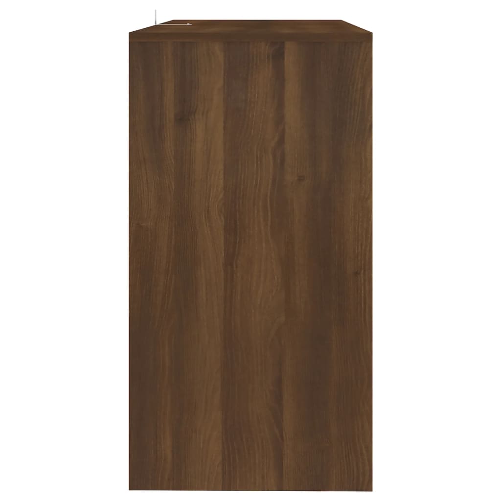 Mesa consola derivados de madeira carvalho castanho