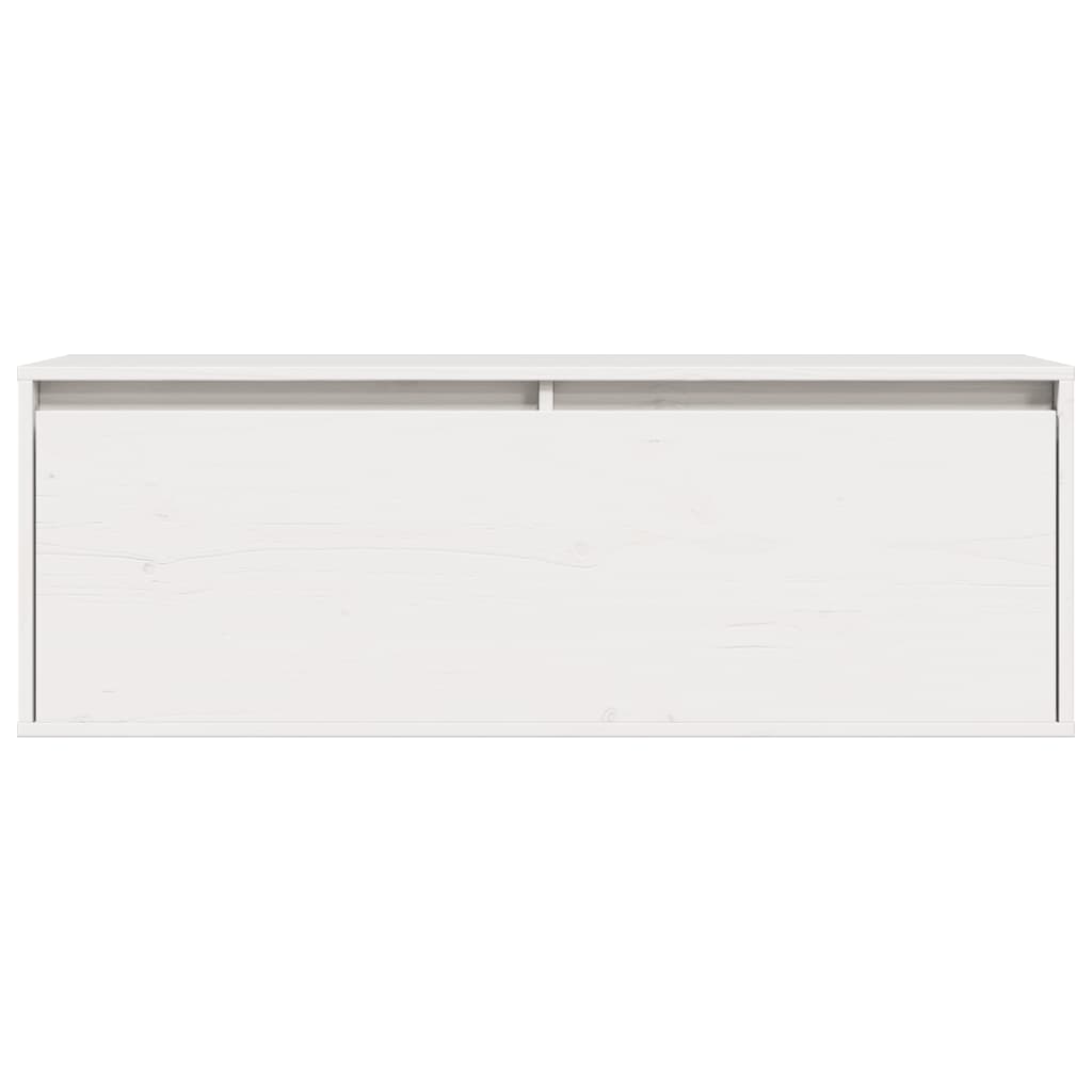 Armário de parede 100x30x35 cm madeira de pinho maciça branco