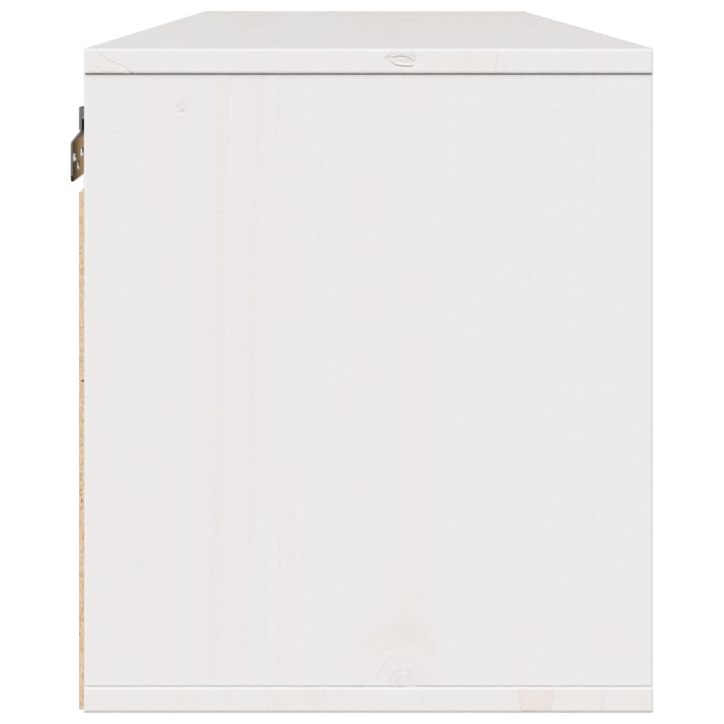 Armário de parede 100x30x35 cm madeira de pinho maciça branco