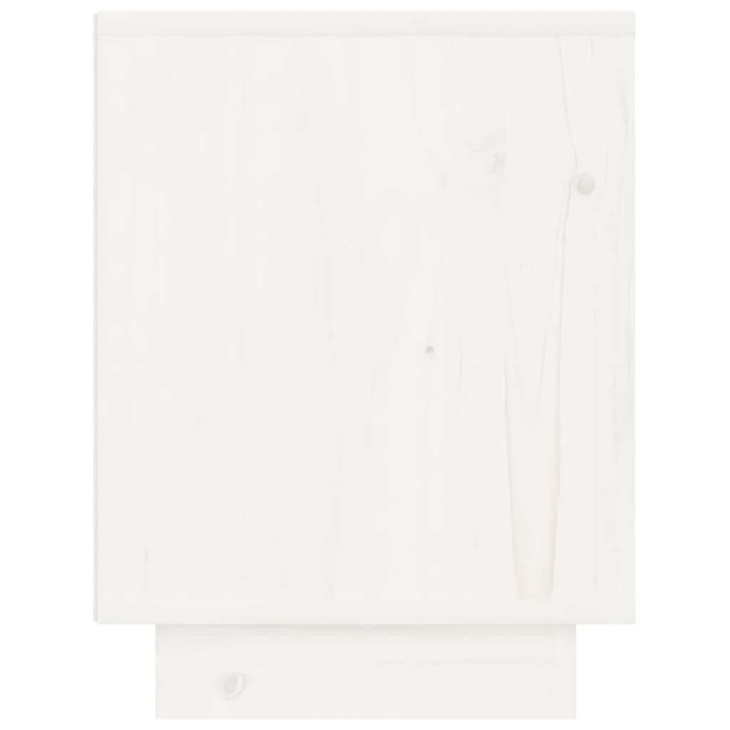Mesas de cabeceira 2 pcs 40x30x40 cm pinho maciço branco