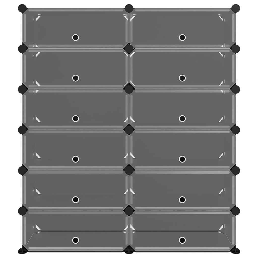 Sapateira 94,5x36,5x106 cm PP preto