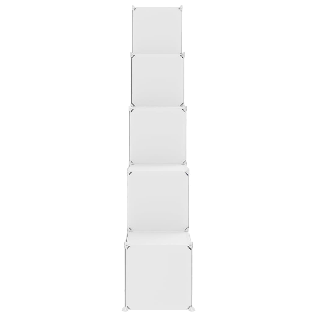 Armário de arrumação infantil com 15 cubos PP branco