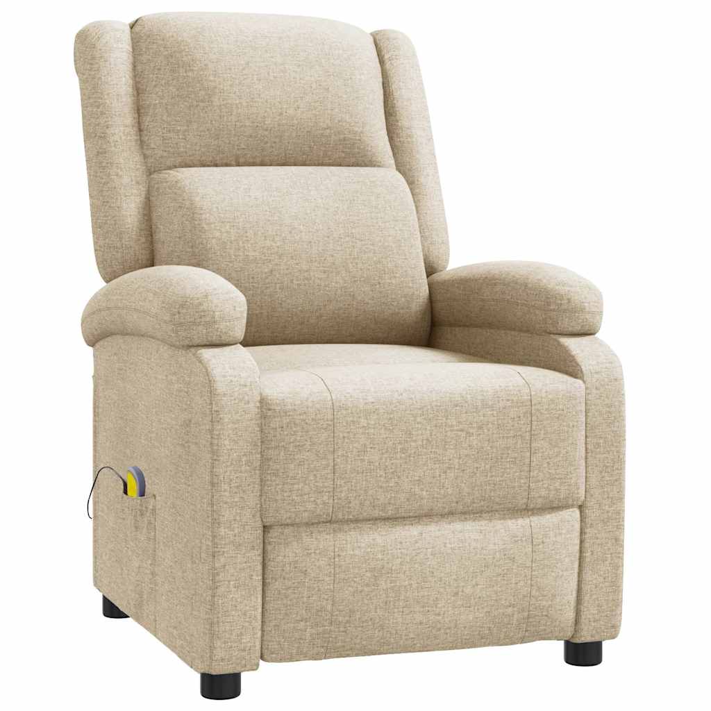 Poltrona de massagens tecido cor creme