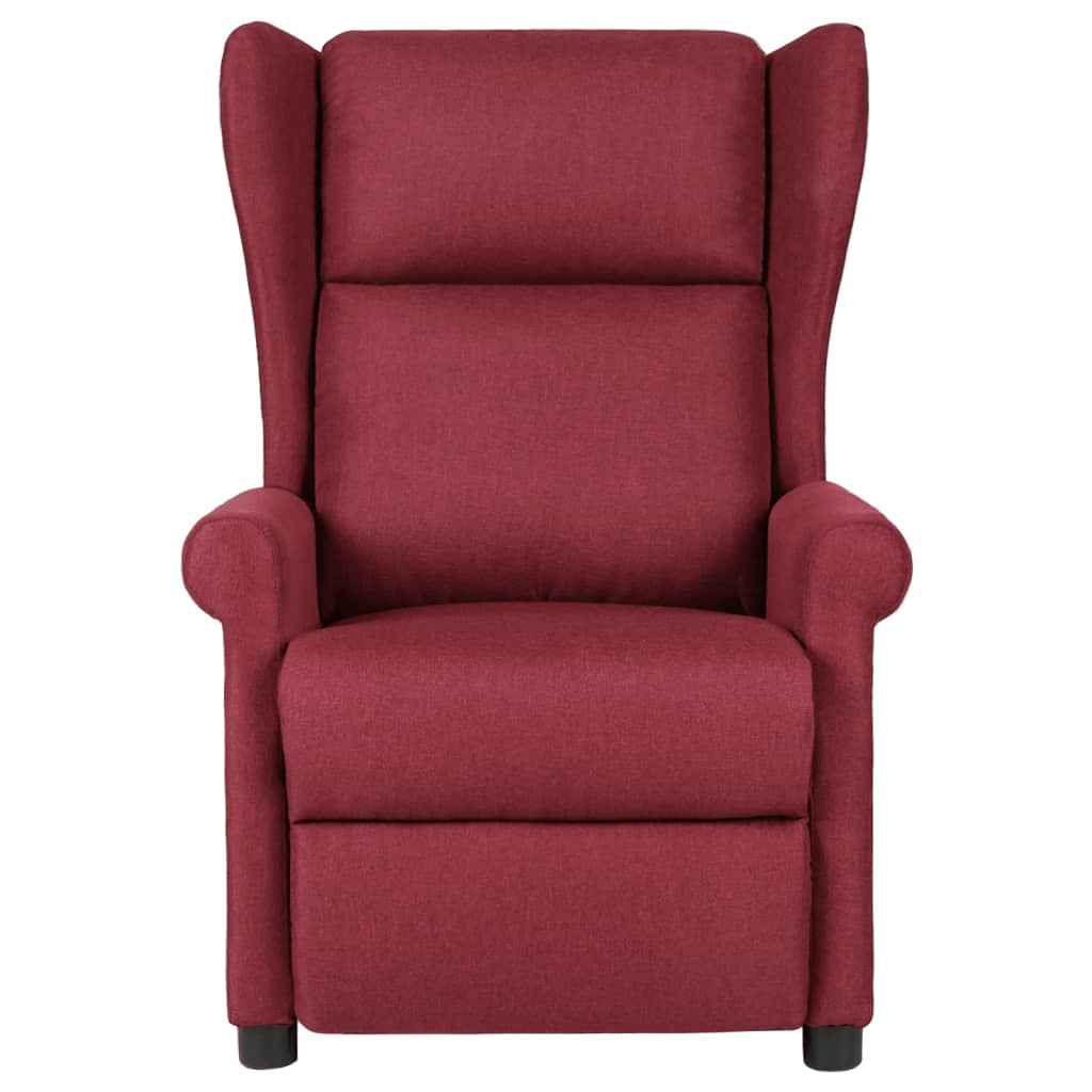 Poltrona reclinável tecido vermelho tinto