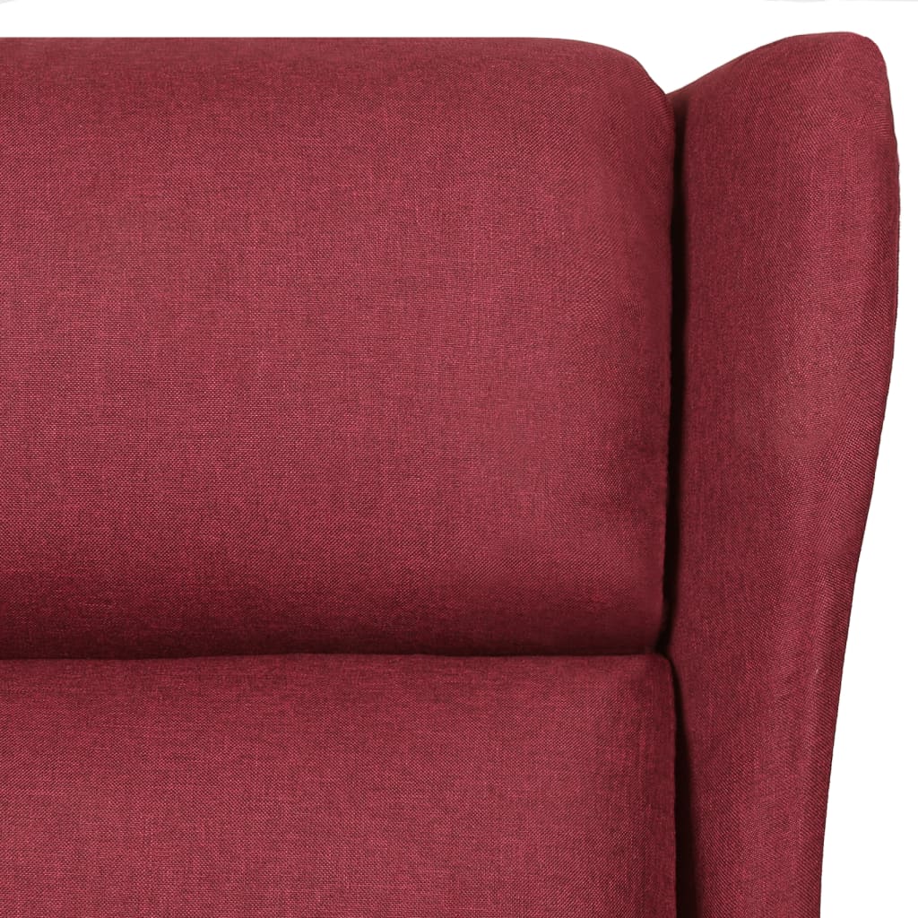 Poltrona reclinável tecido vermelho tinto