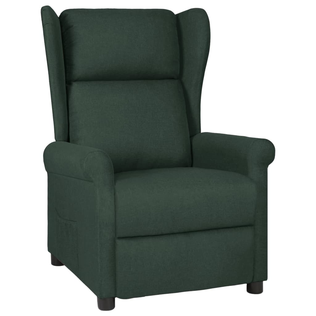 Poltrona reclinável tecido verde-escuro