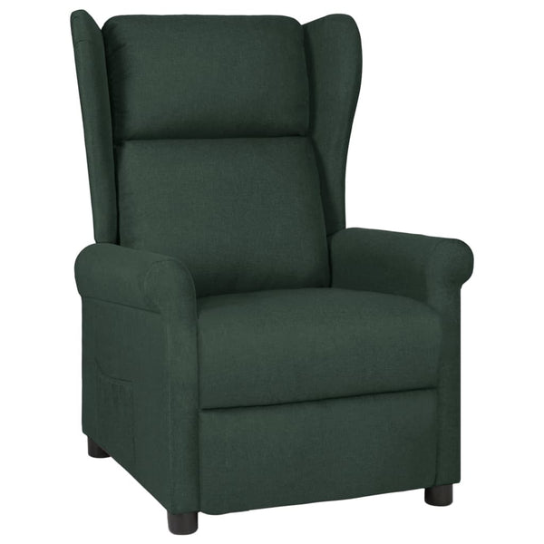 Poltrona reclinável tecido verde-escuro
