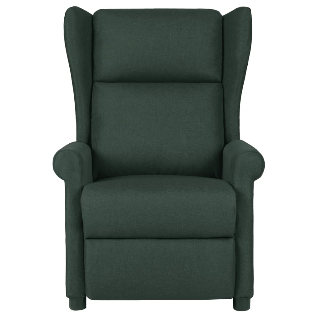 Poltrona reclinável tecido verde-escuro