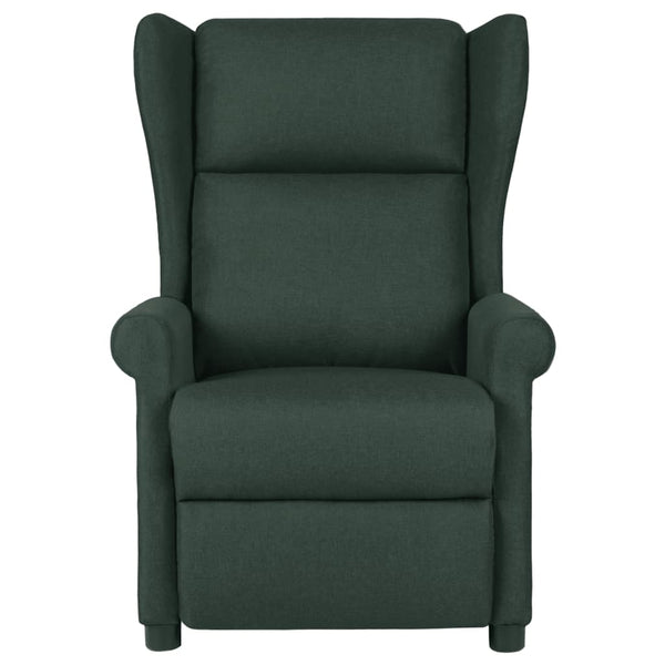 Poltrona reclinável tecido verde-escuro