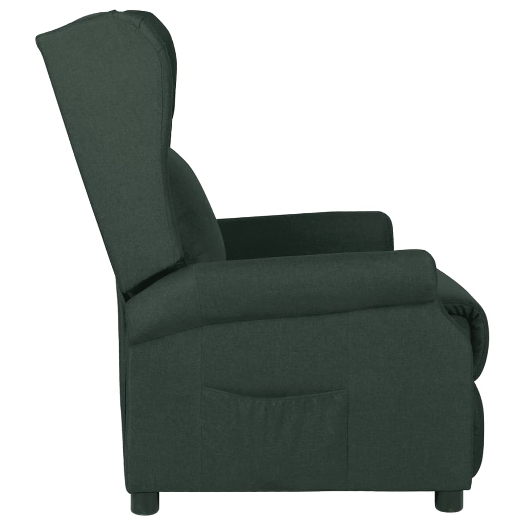Poltrona reclinável tecido verde-escuro