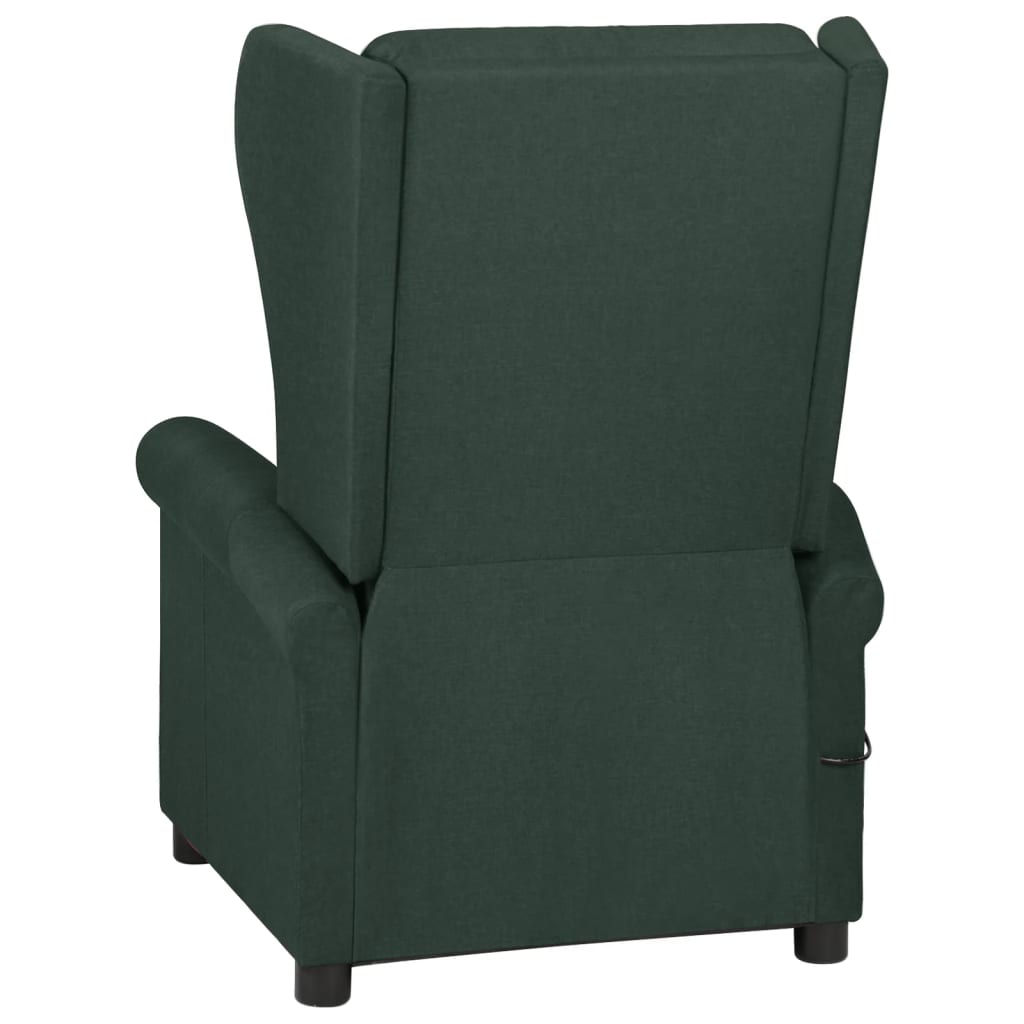 Poltrona reclinável tecido verde-escuro