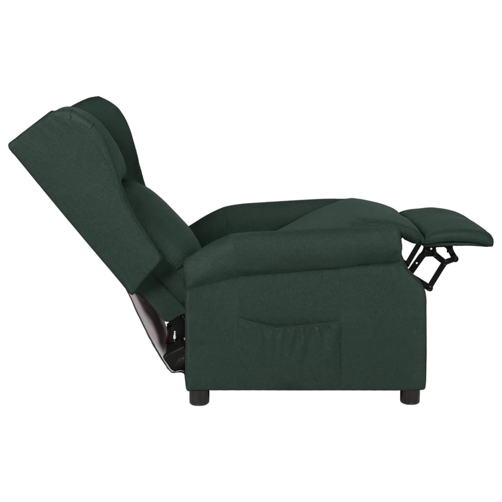 Poltrona reclinável tecido verde-escuro