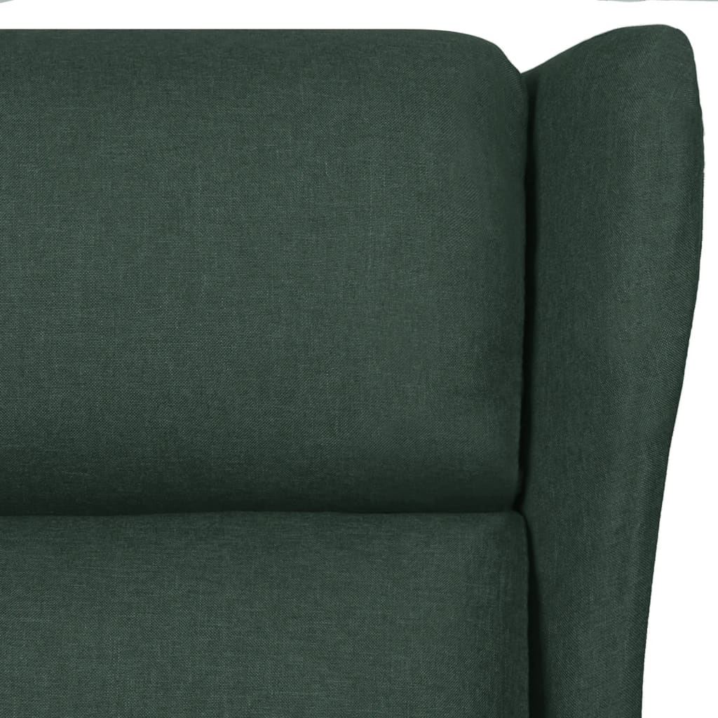Poltrona reclinável tecido verde-escuro