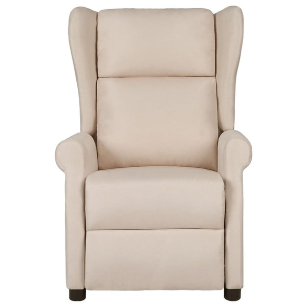 Poltrona reclinável tecido cor creme